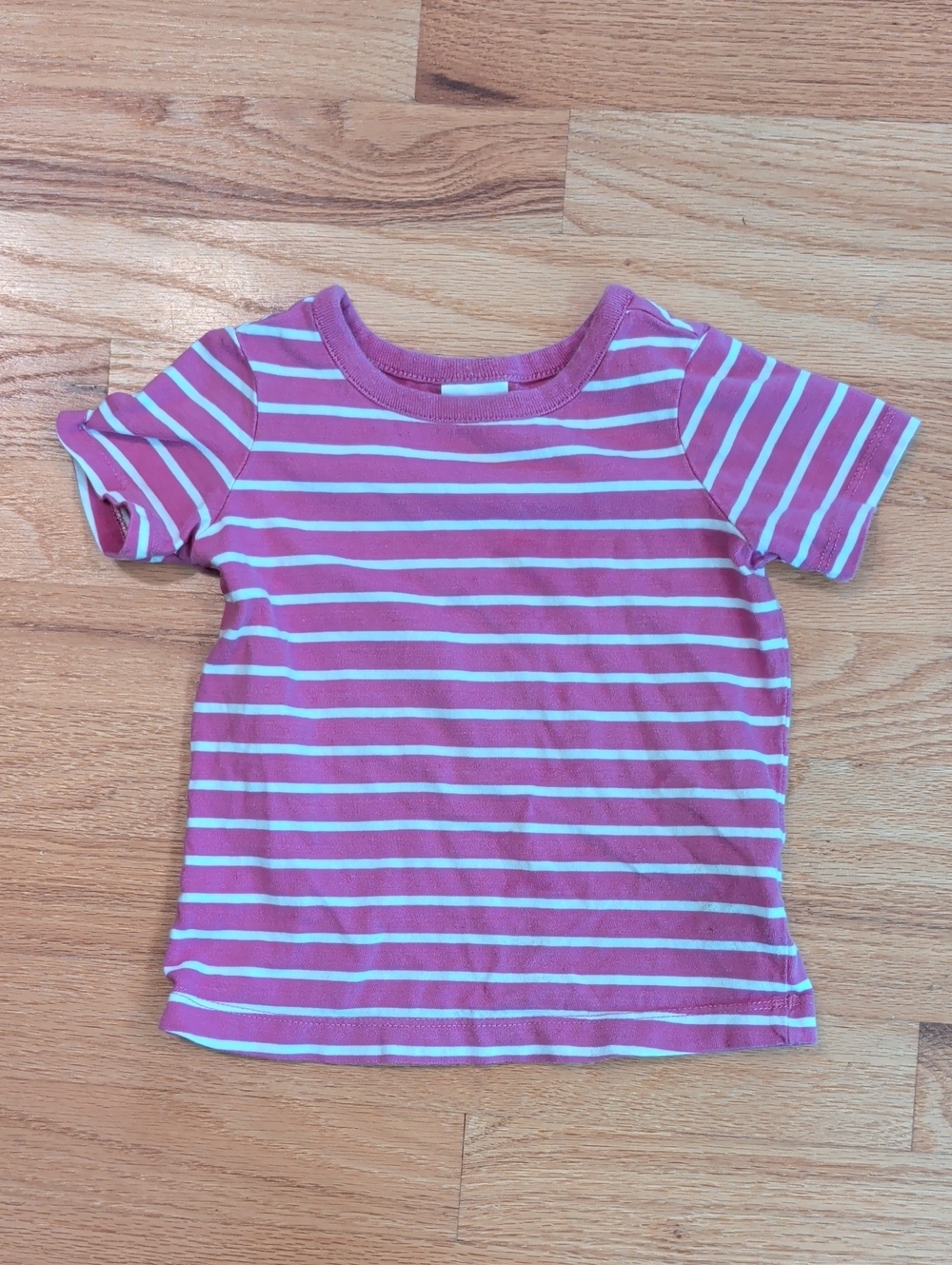 Hanna Andersson Pink and White Striped Short Sleeve Tee